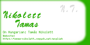 nikolett tamas business card