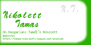 nikolett tamas business card